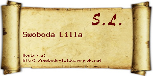 Swoboda Lilla névjegykártya